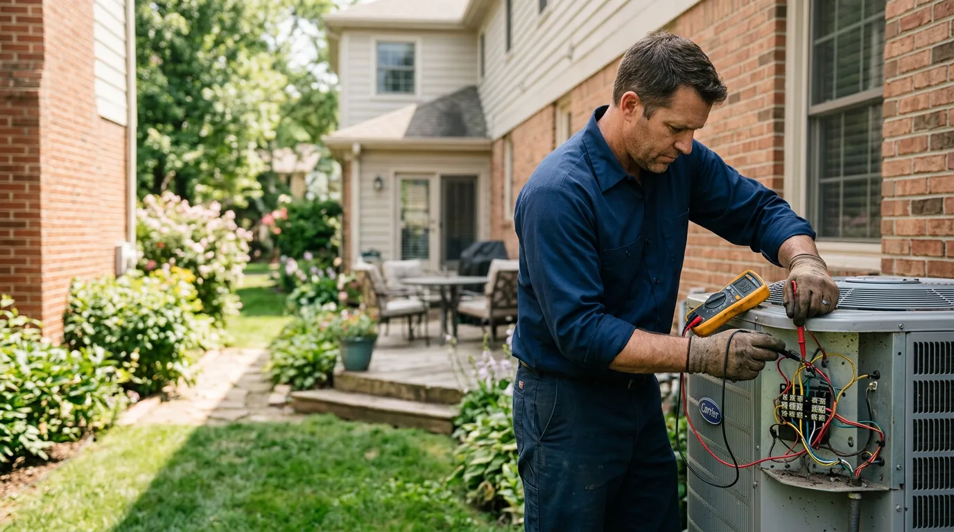 HVAC technician working near Windsor Heights, IA
